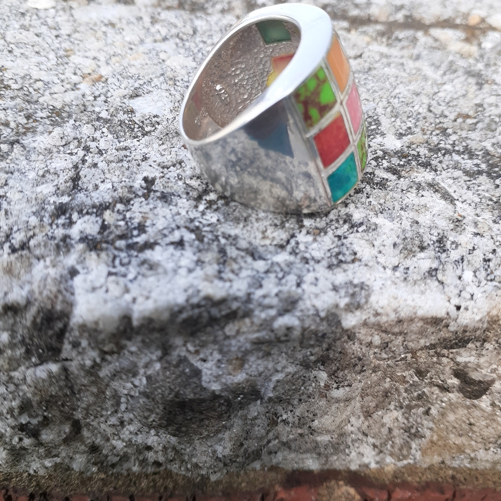 Multi Stone Square Ring - Picture 4 of 5